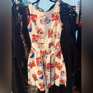 Cute Retro Style Tea Length Dress